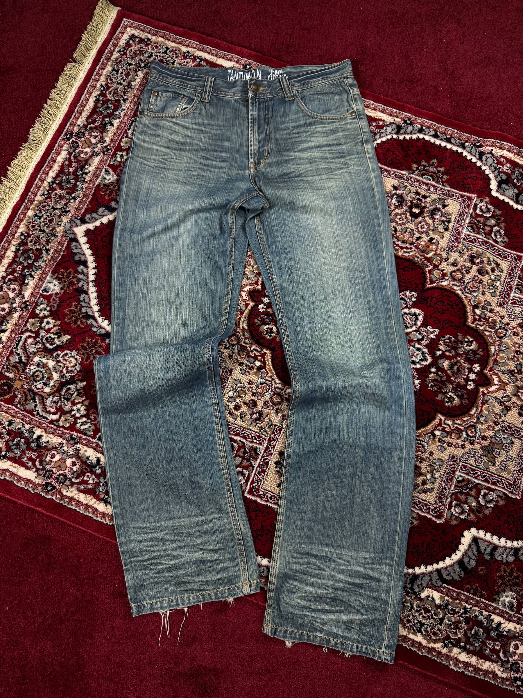 90S VINATGE WASHED FLARED JEANS (32-34”)