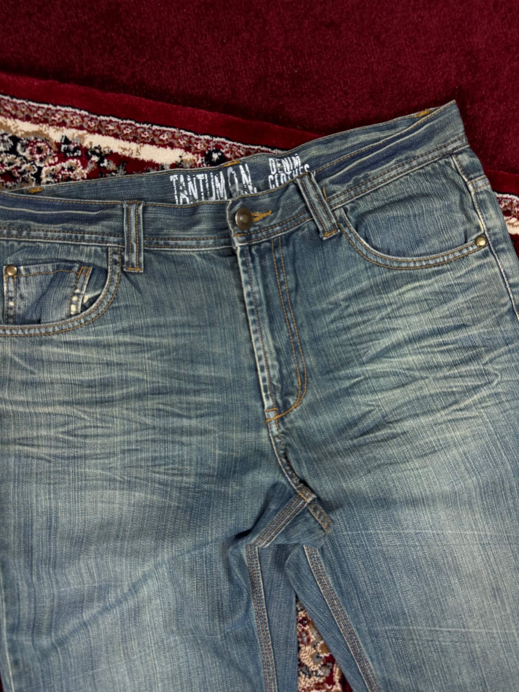 90S VINATGE WASHED FLARED JEANS (32-34”)