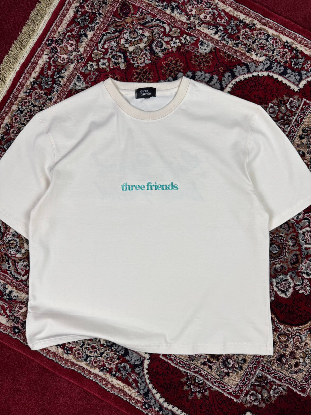 BLUE EMBROIDERED TEE