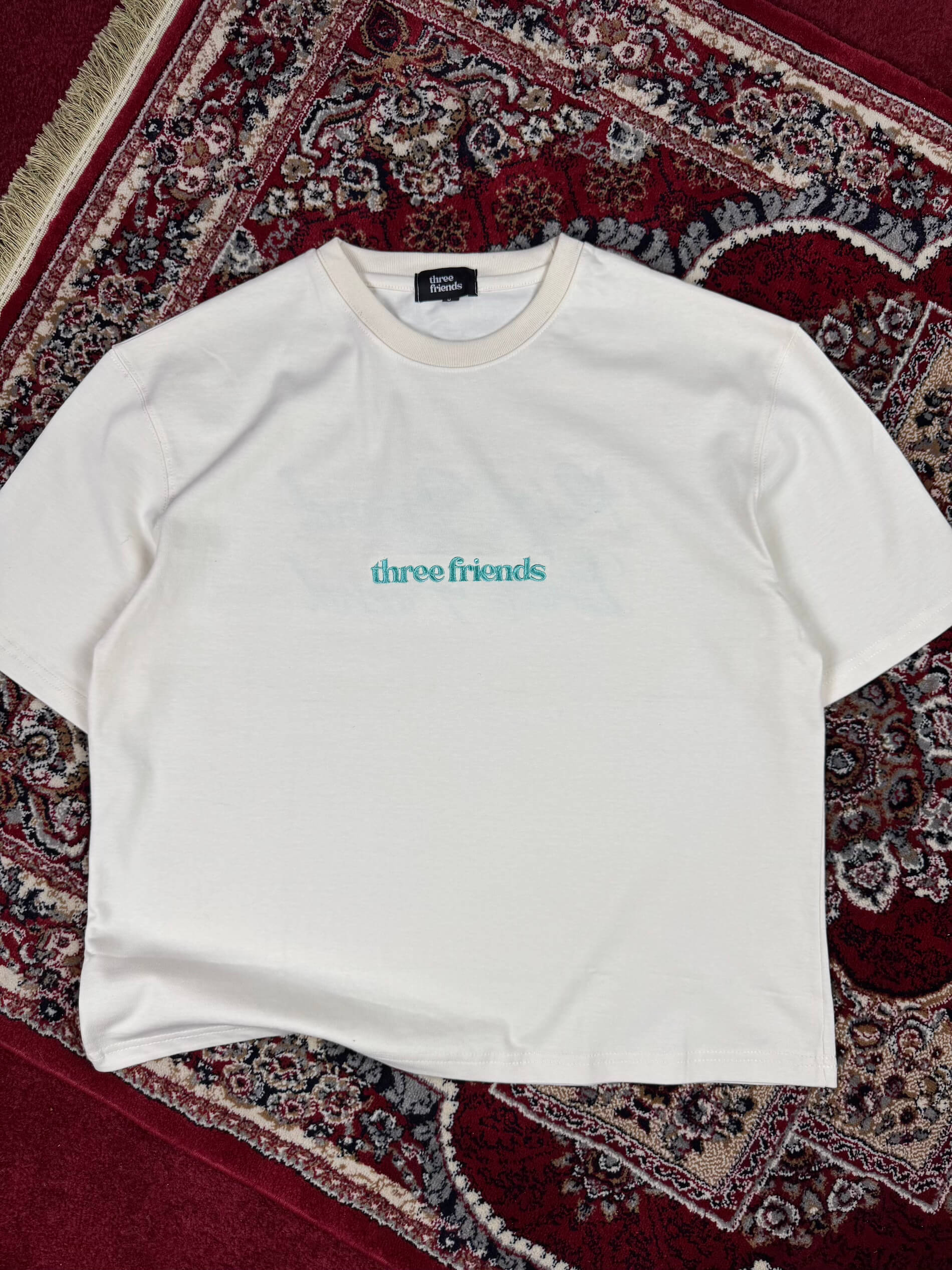 BLUE EMBROIDERED TEE