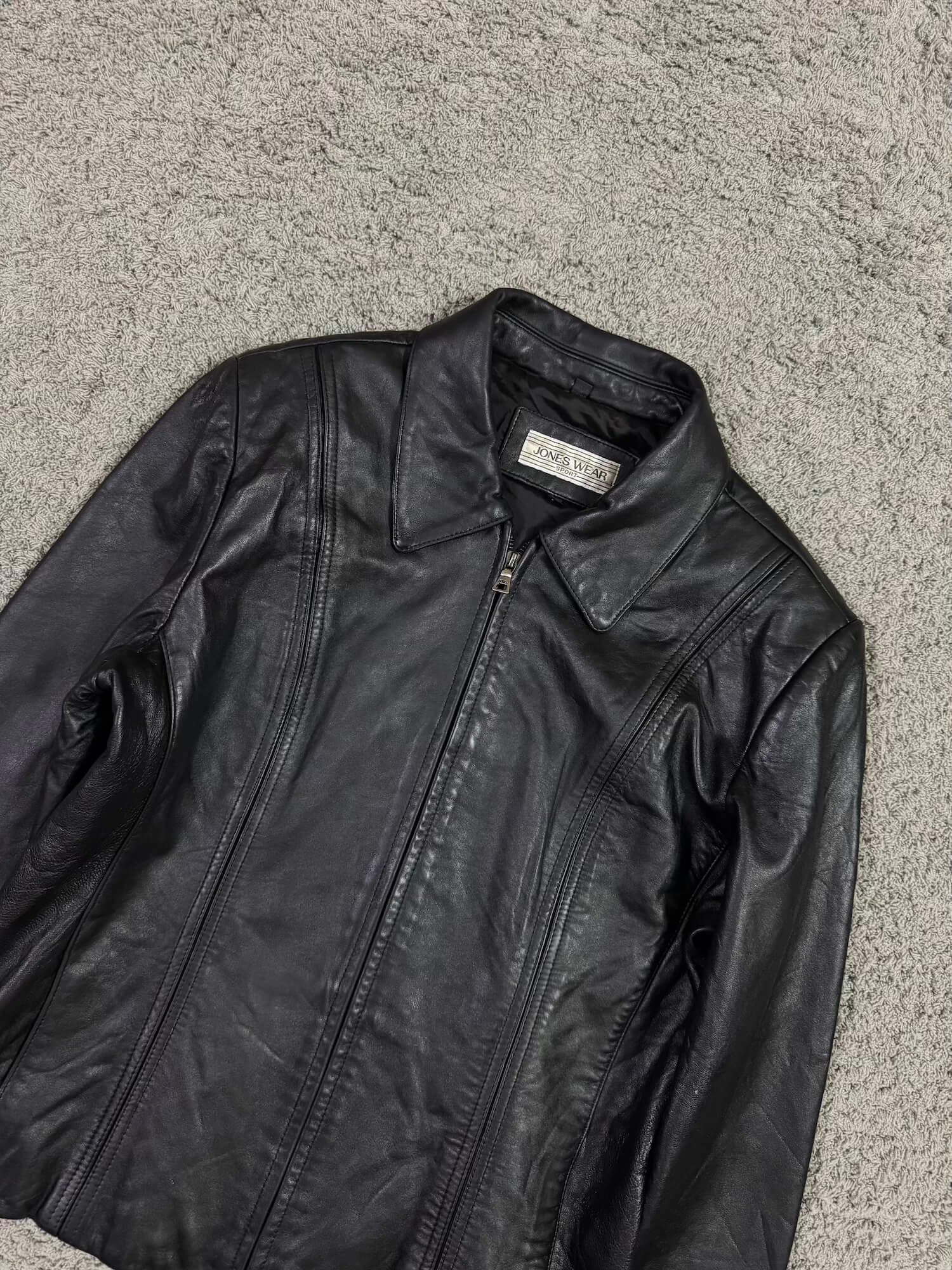 Black Leather Jacket for Her (M)