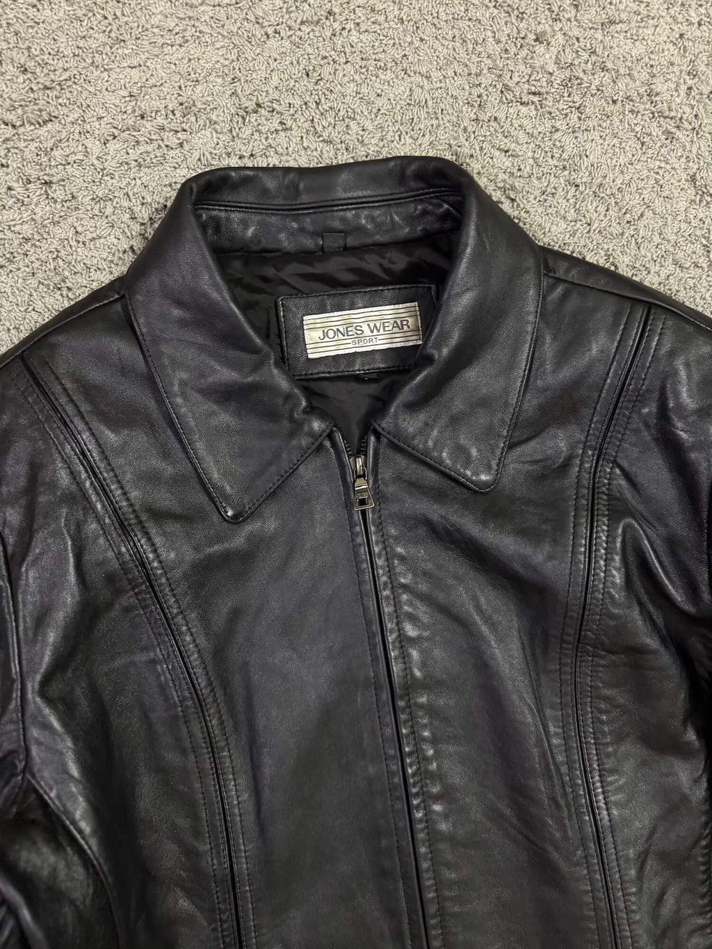 Black Leather Jacket for Her (M)