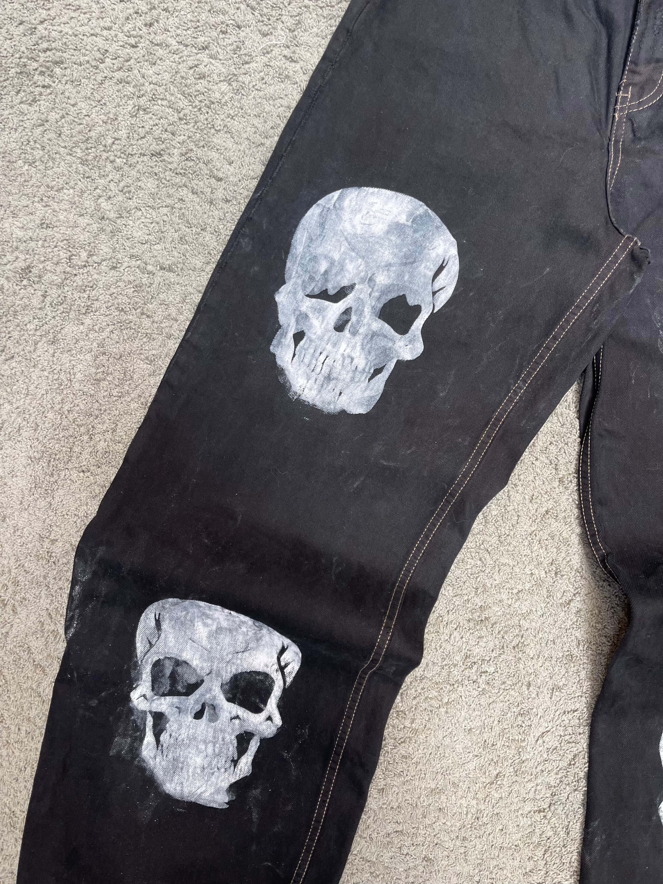 DrDenim - Skull Black Jeans (28")