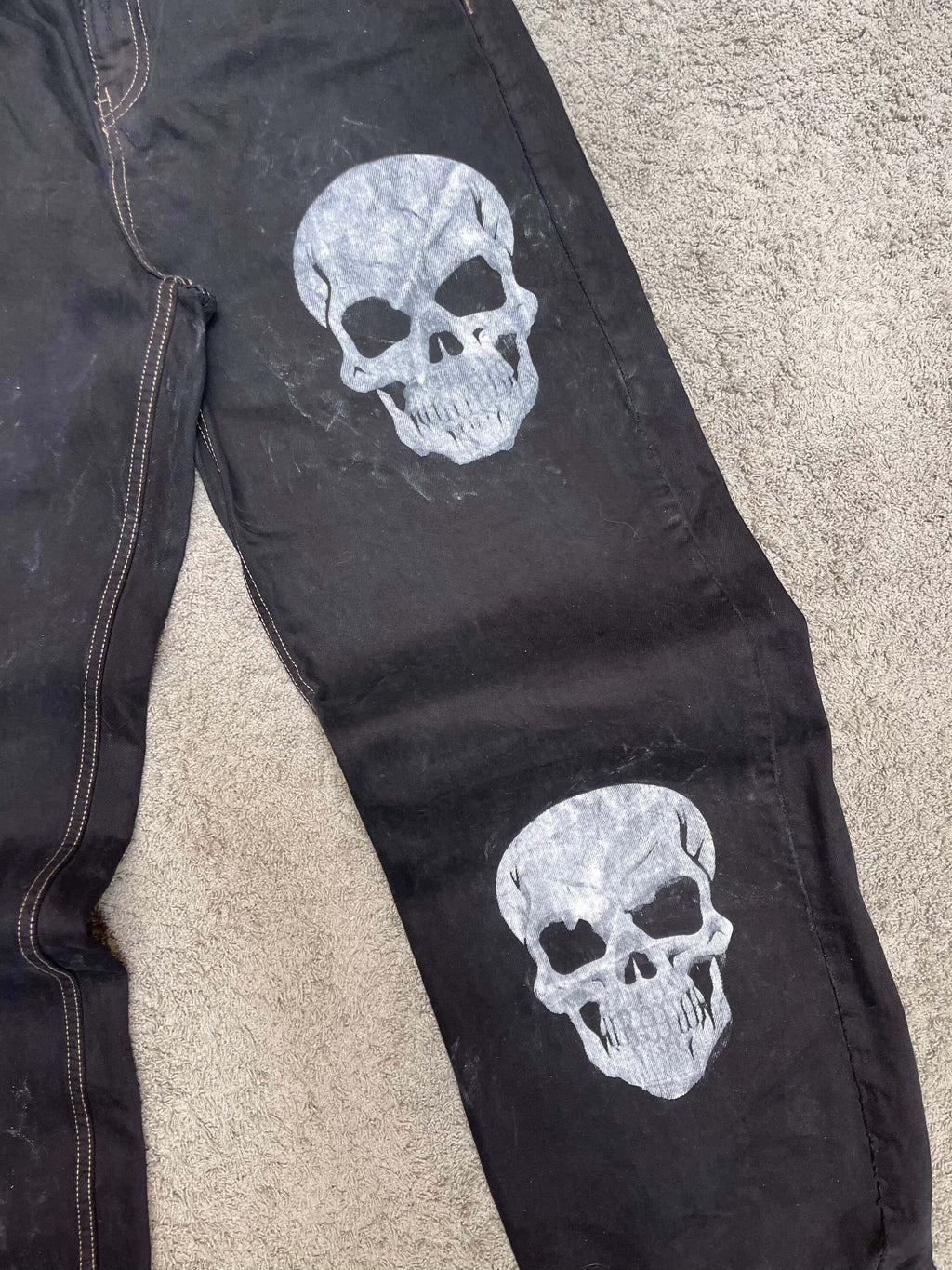 DrDenim - Skull Black Jeans (28")