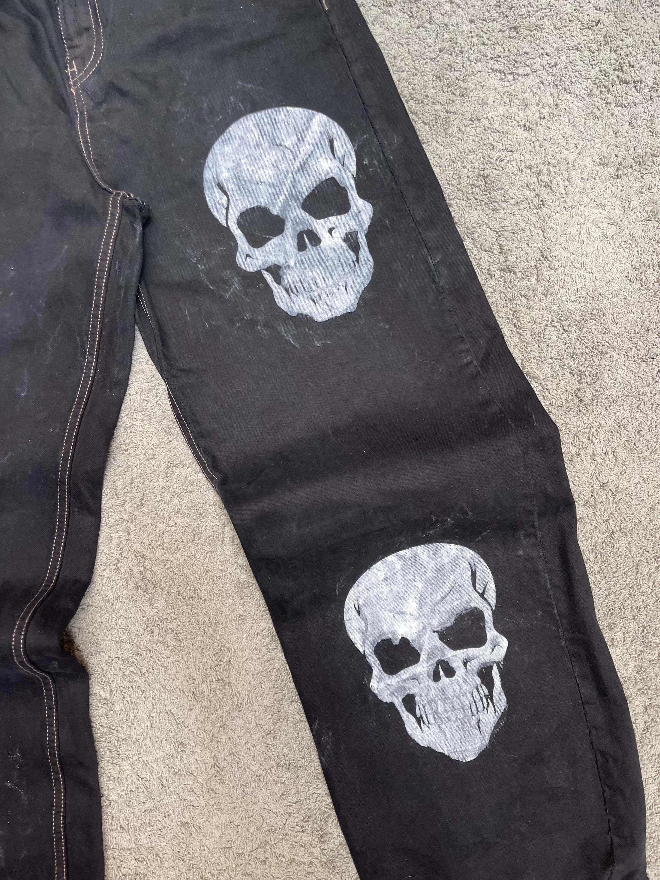 DrDenim - Skull Black Jeans (28")