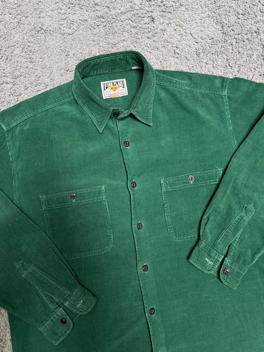 Fire Flag - Green Corduroy Shirt (M)