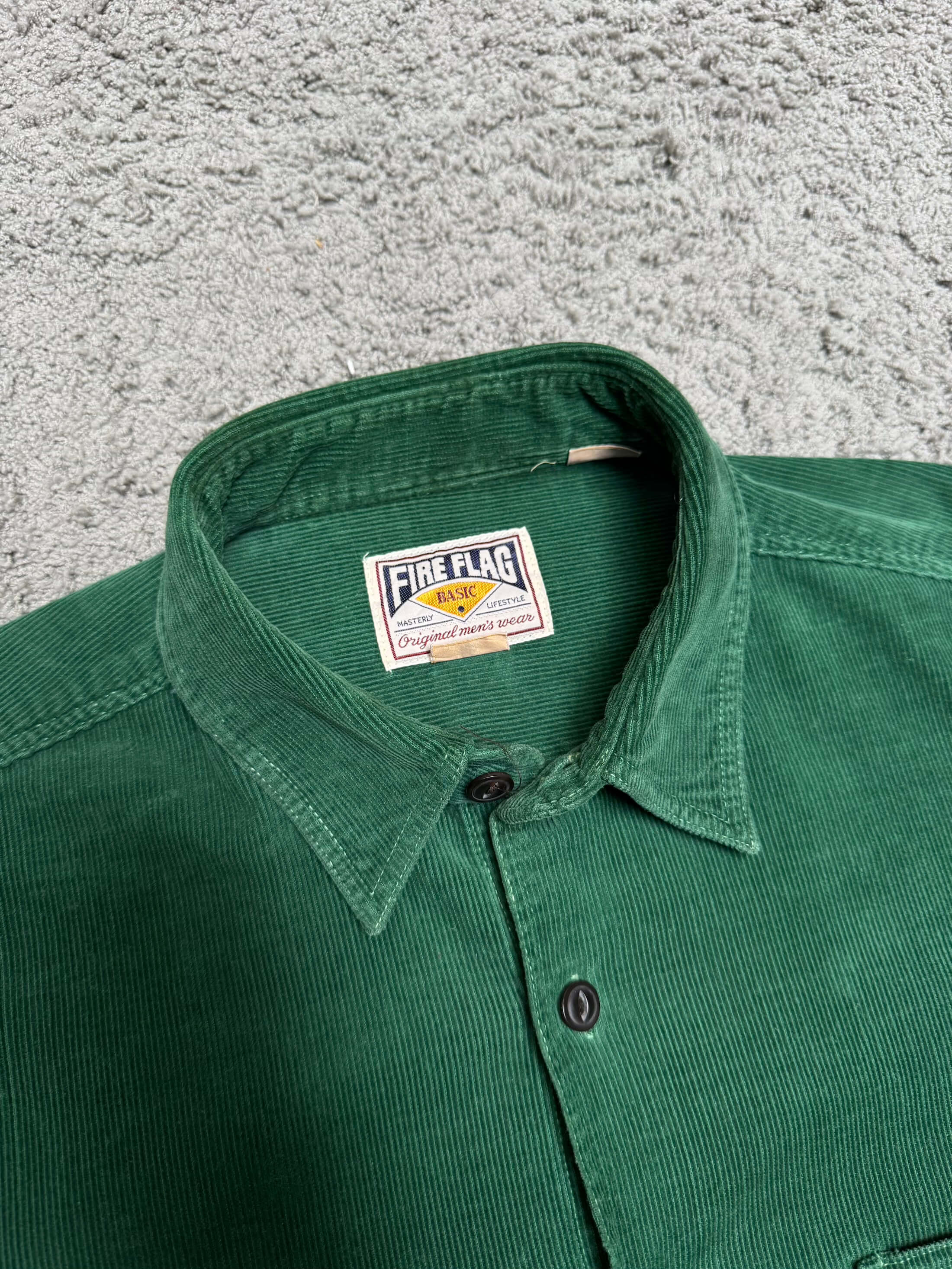 Fire Flag - Green Corduroy Shirt (M)