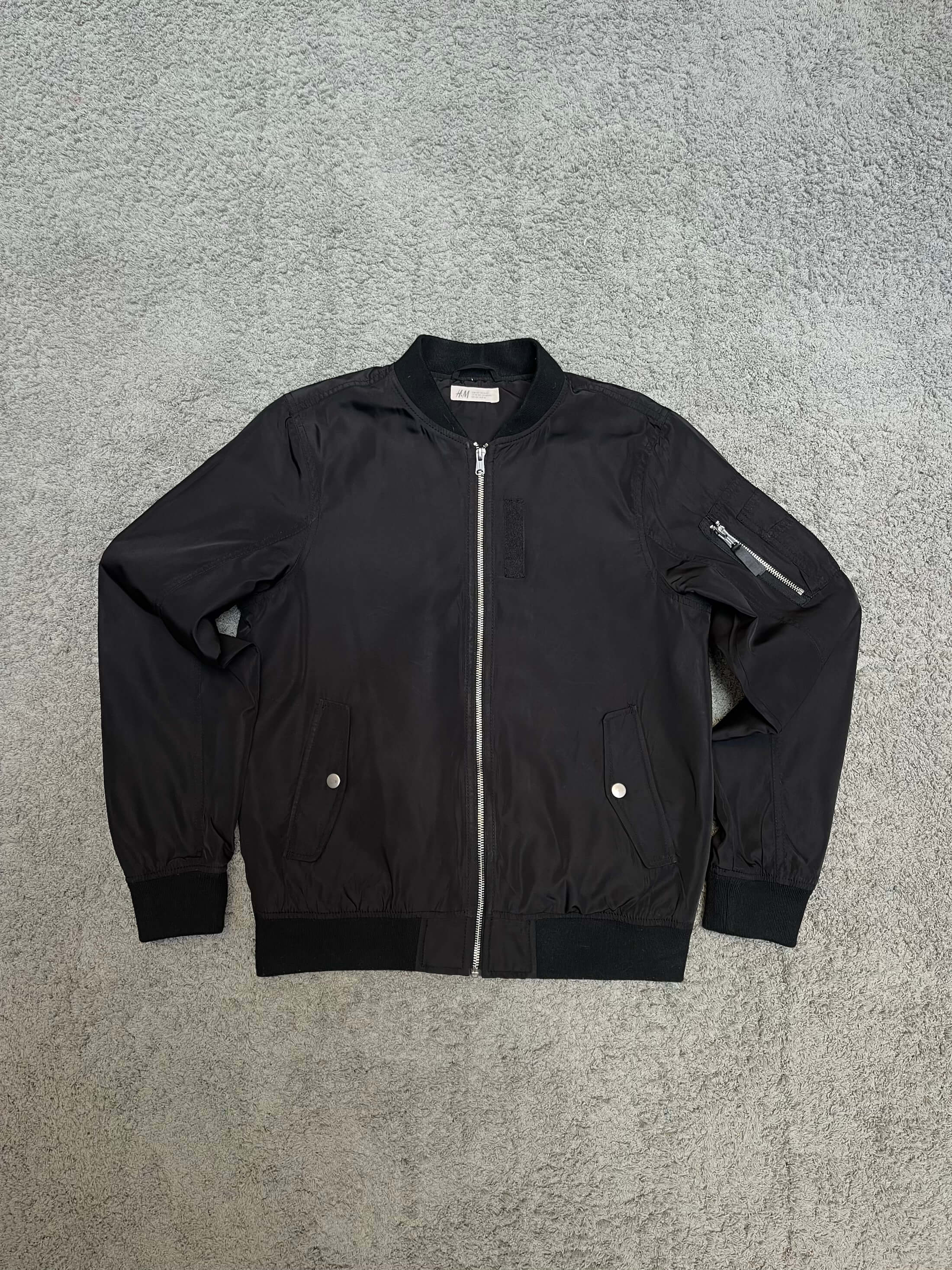 H&M - Black Bomber Jacket (S)