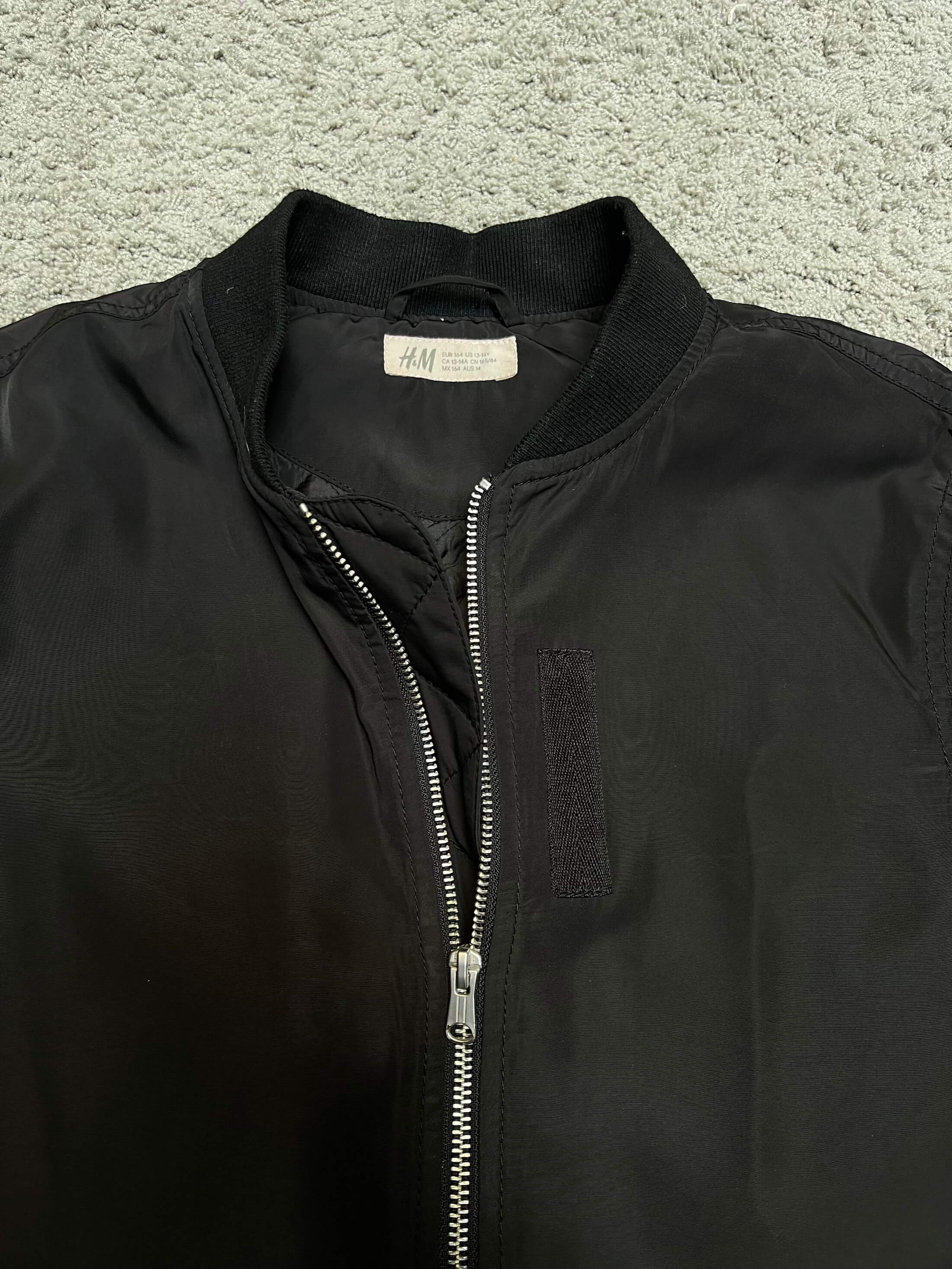 H&M - Black Bomber Jacket (S)