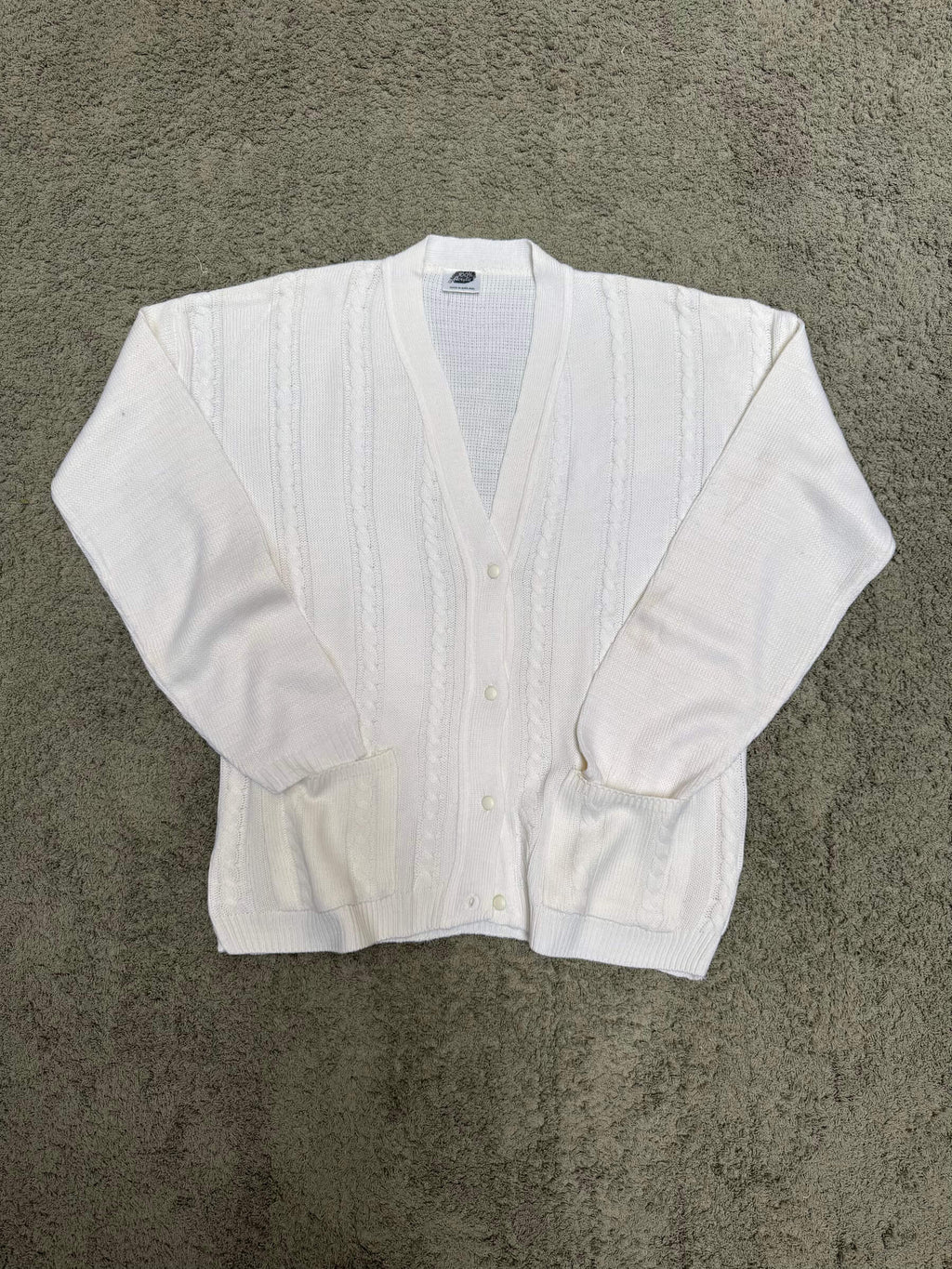 Handmade Off White Cardigan (L)