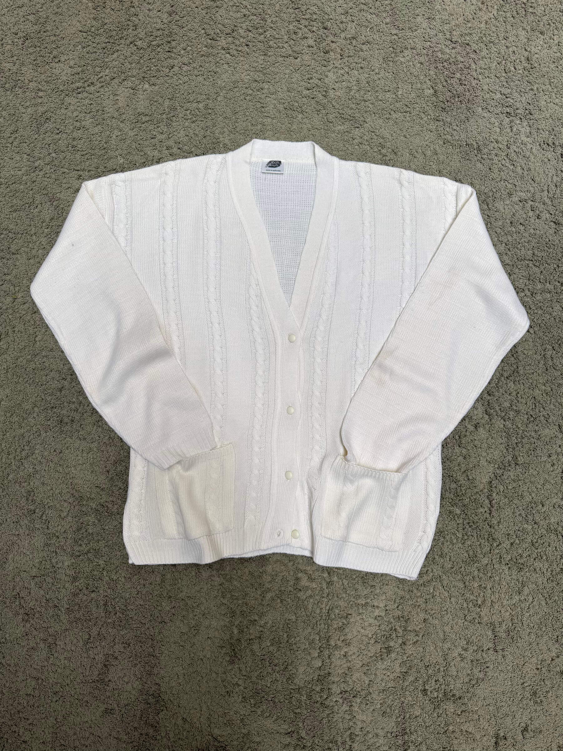 Handmade Off White Cardigan (L)