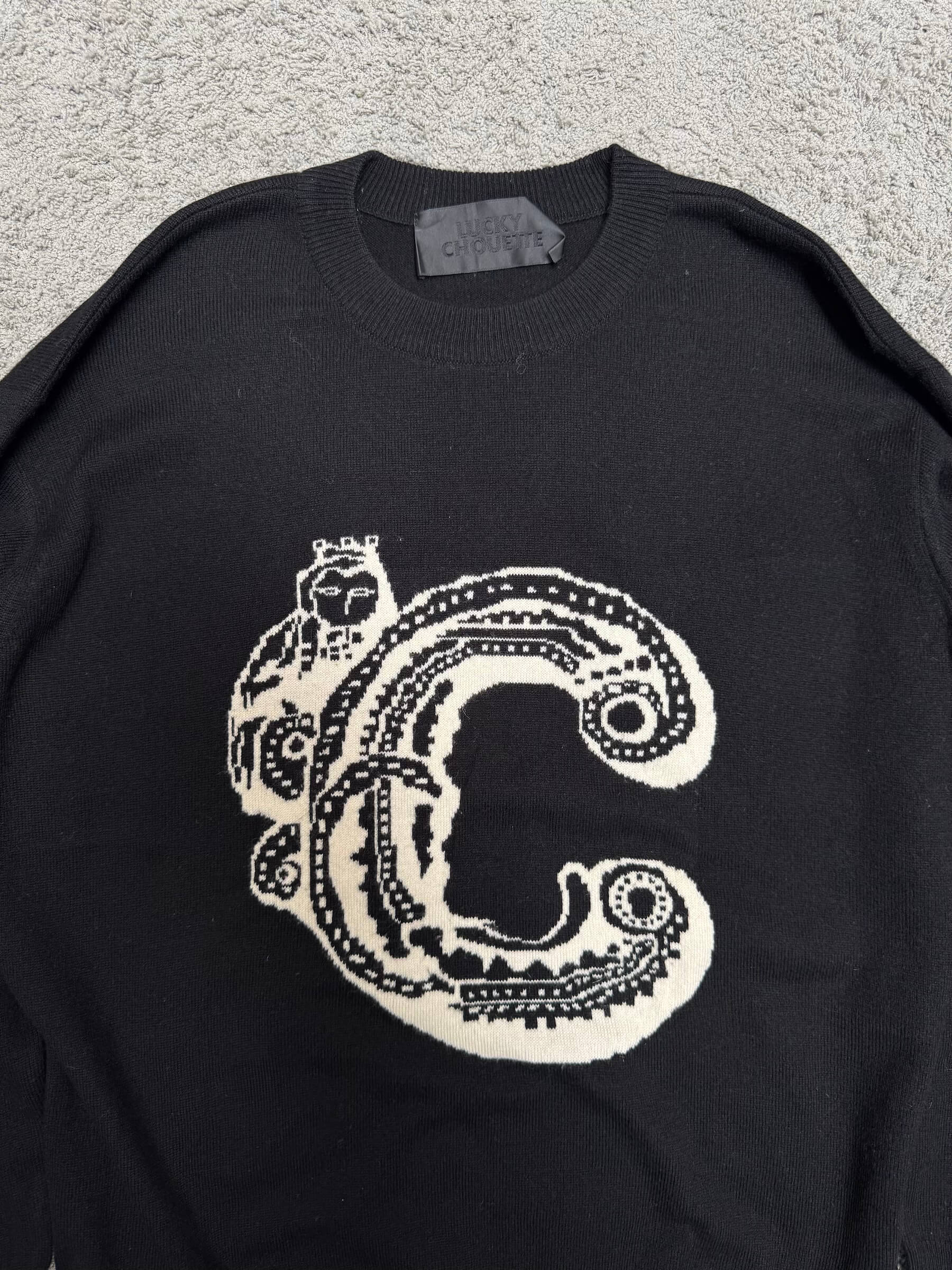 Lucky chouette - black sweater (M/L)