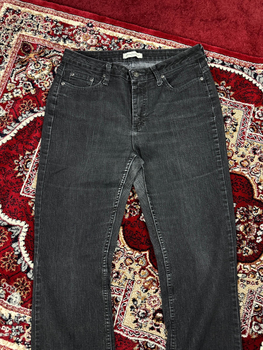 RIDERS CHARCOAL VINTAGE BOOTCUT JEANS (32-34”)