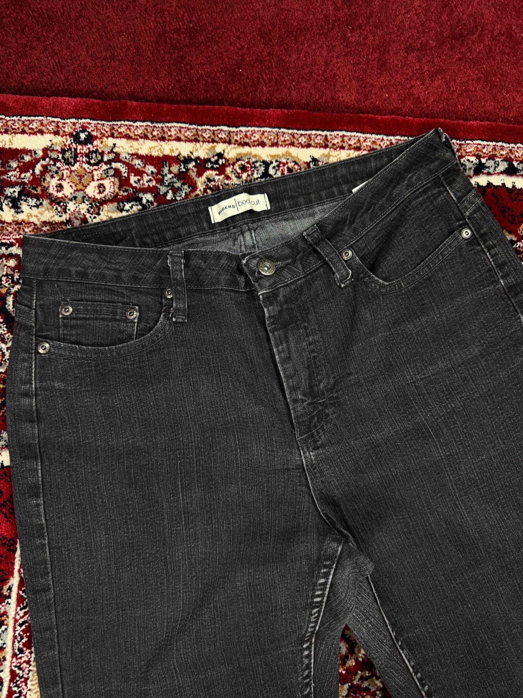 RIDERS CHARCOAL VINTAGE BOOTCUT JEANS (32-34”)