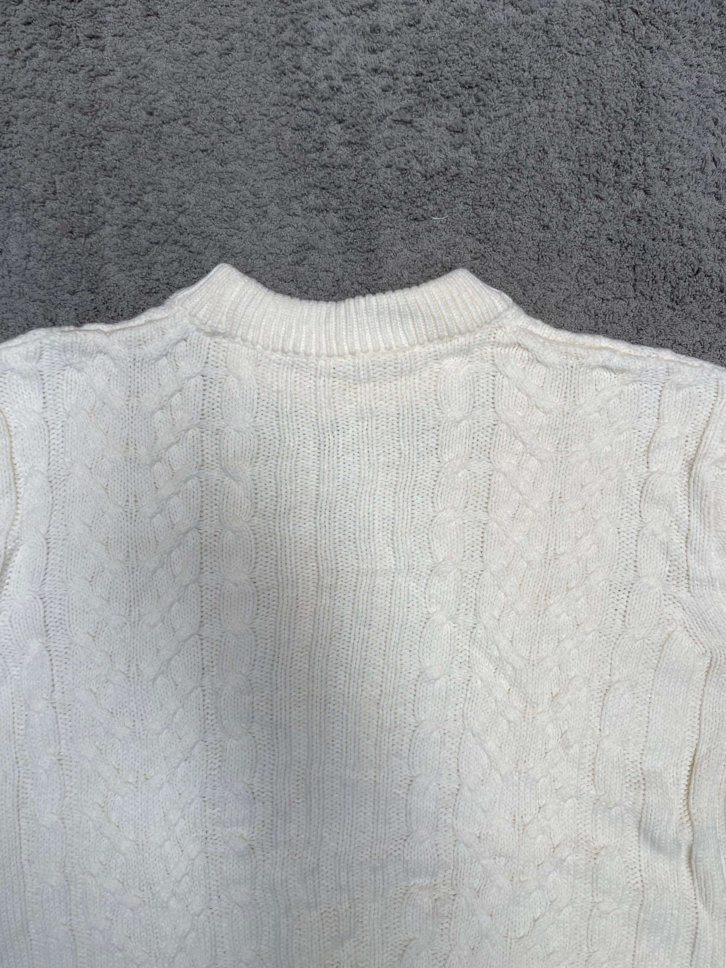 Cream Basic Knitted Sweater (L)