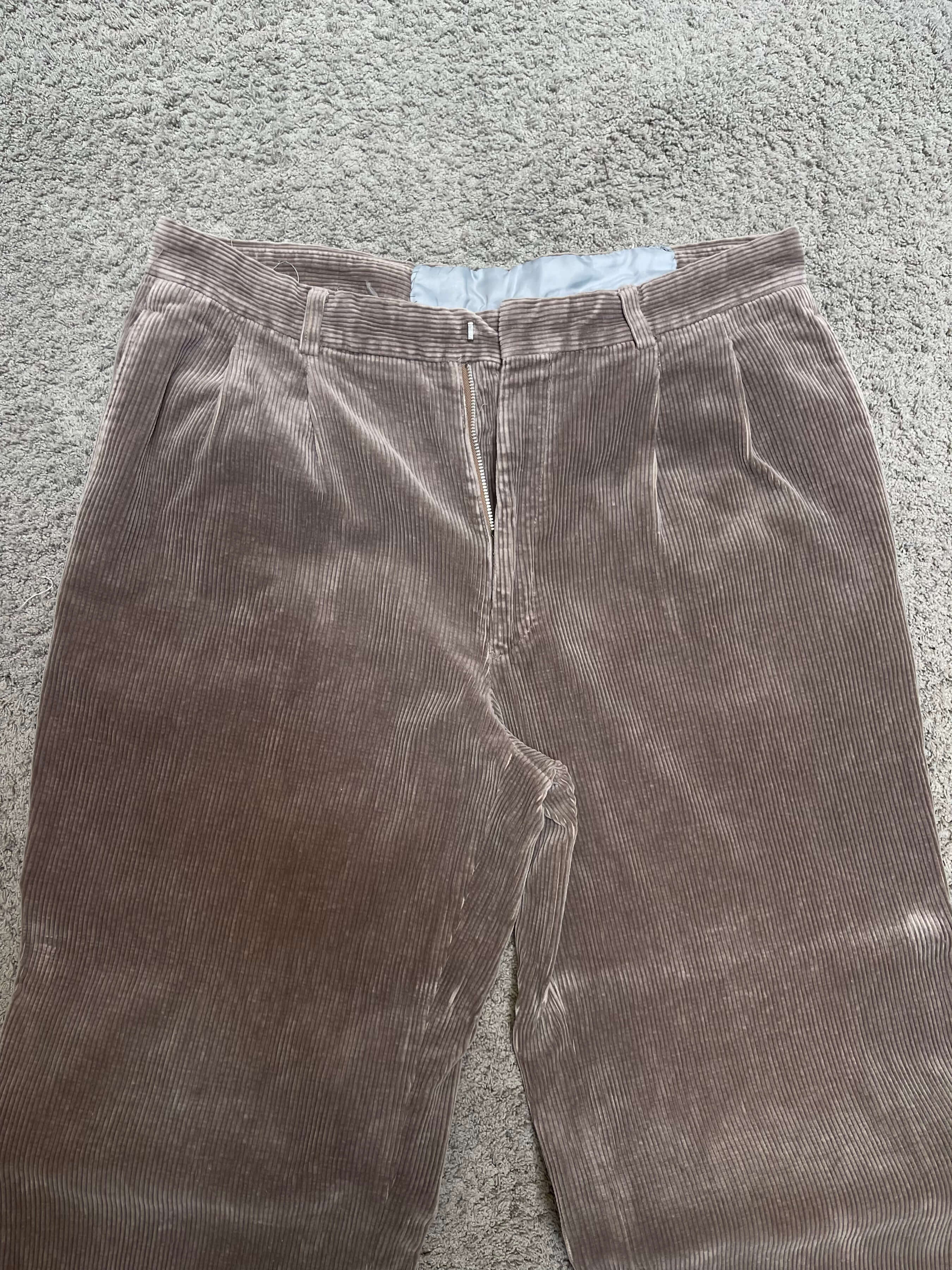 Corduroy Pants Brown Gray (36")