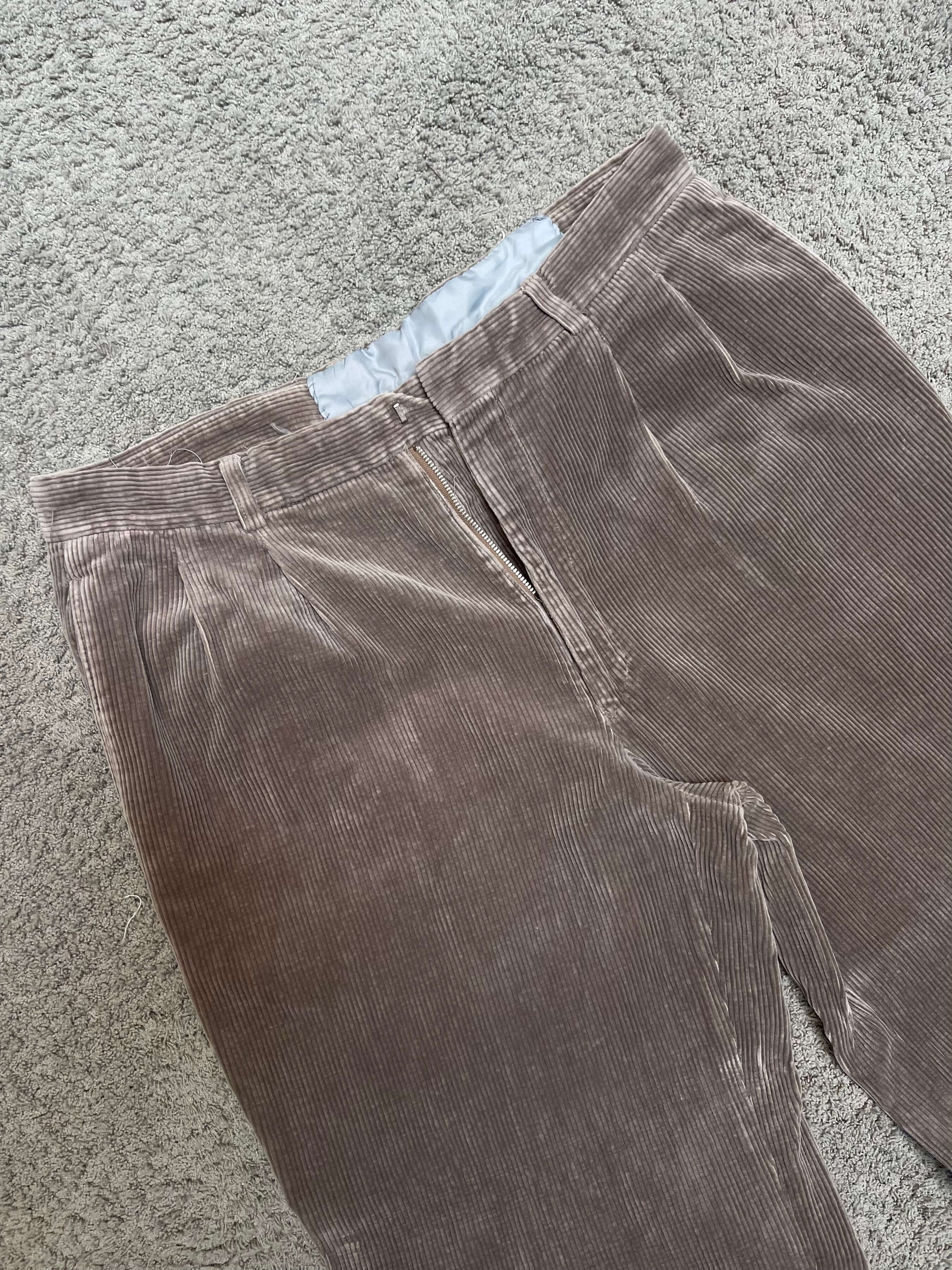 Corduroy Pants Brown Gray (36")