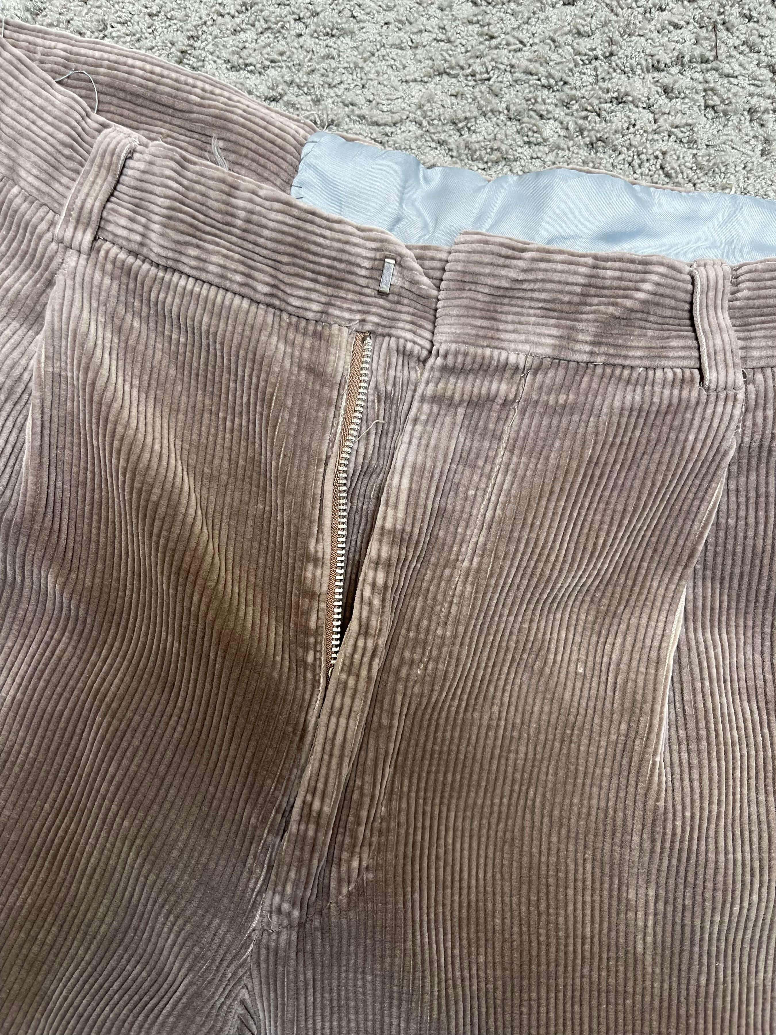 Corduroy Pants Brown Gray (36")