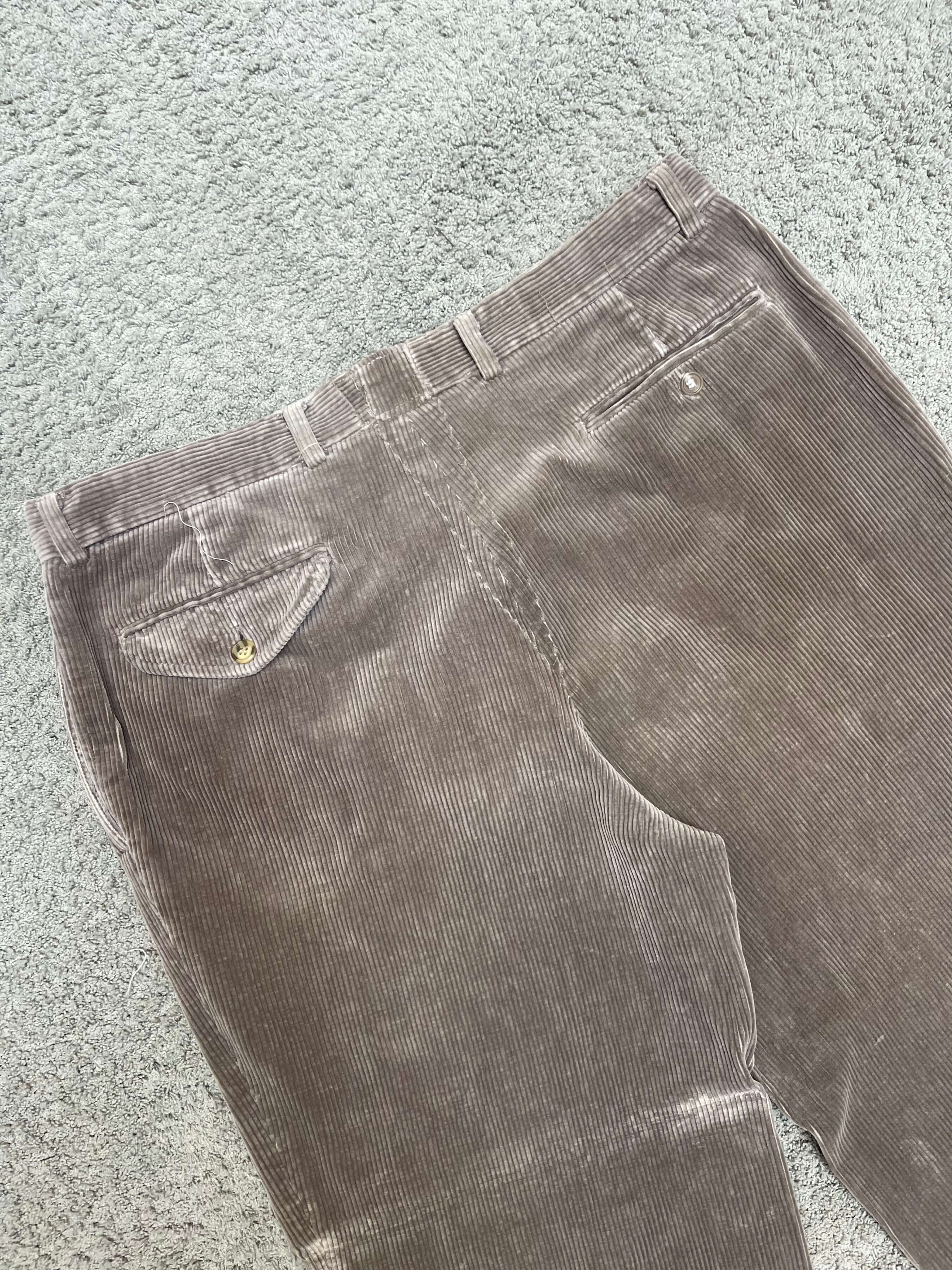 Corduroy Pants Brown Gray (36")