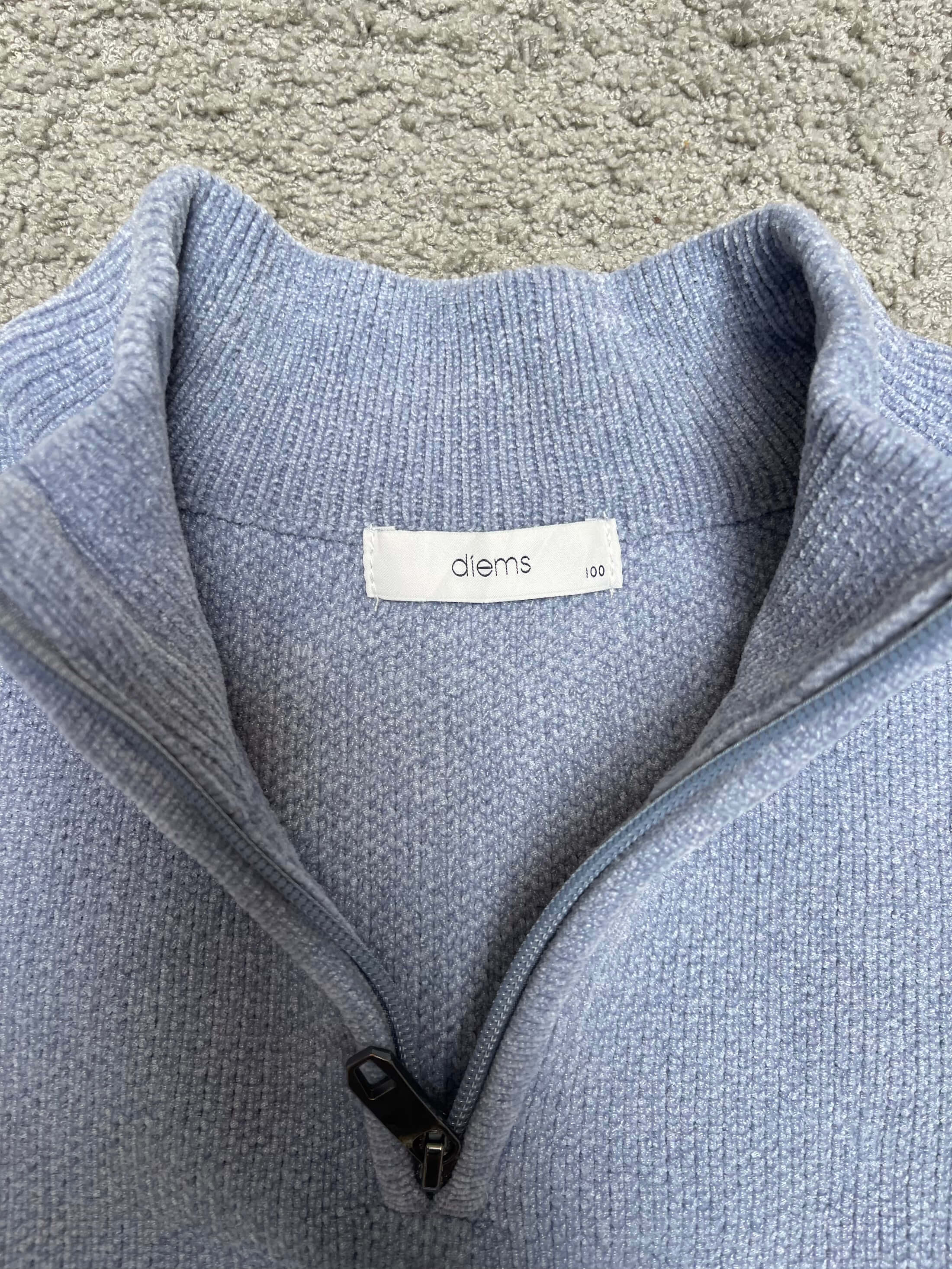 Diems - Sky Blue Quarter Zipper (S)