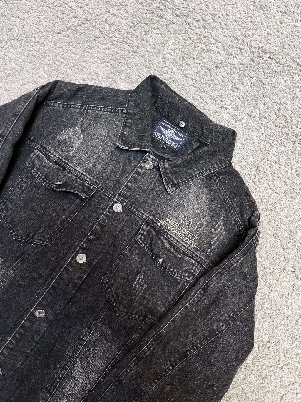 Faded Black Denim Jacket (S)