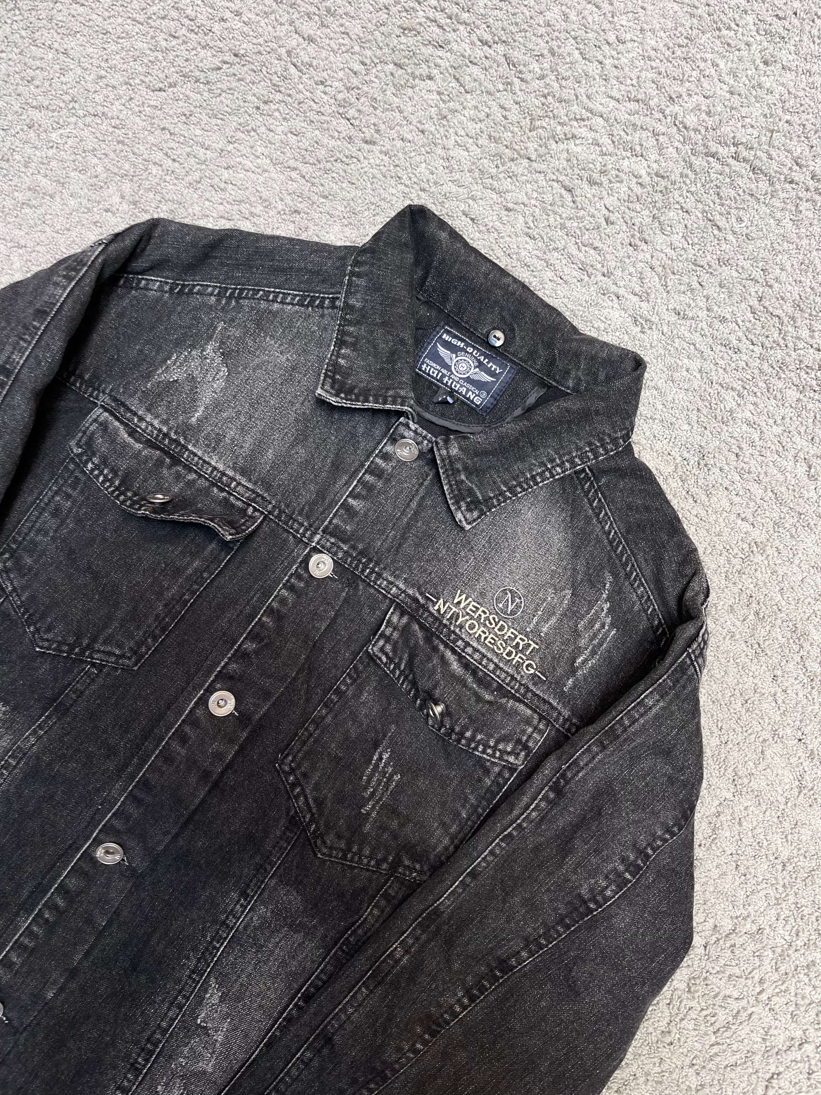 Faded Black Denim Jacket (S)