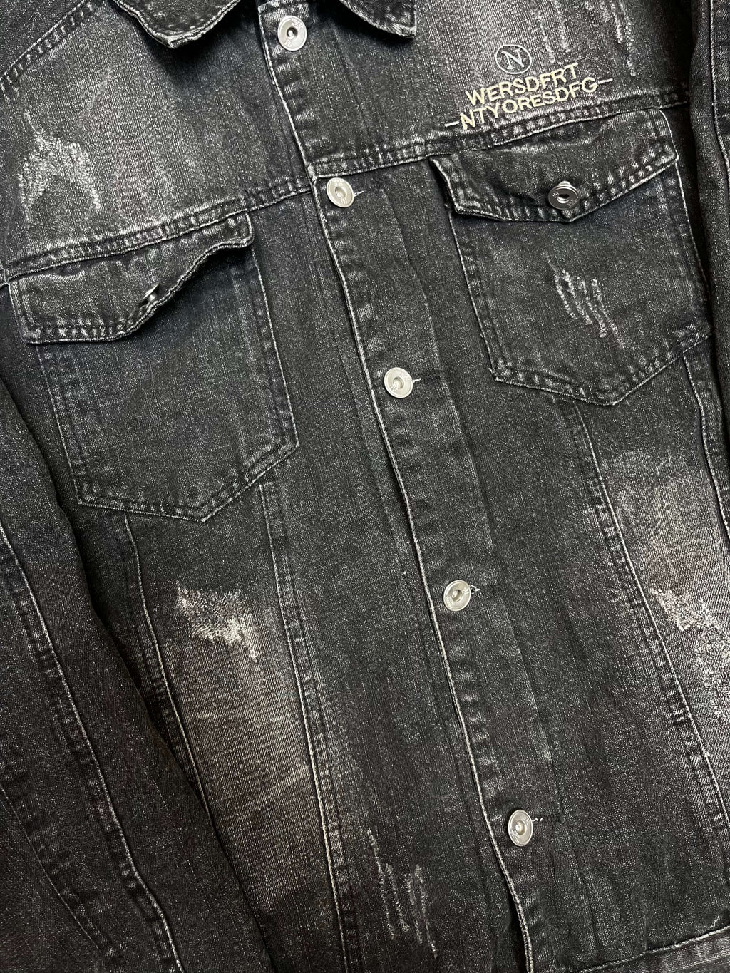 Faded Black Denim Jacket (S)