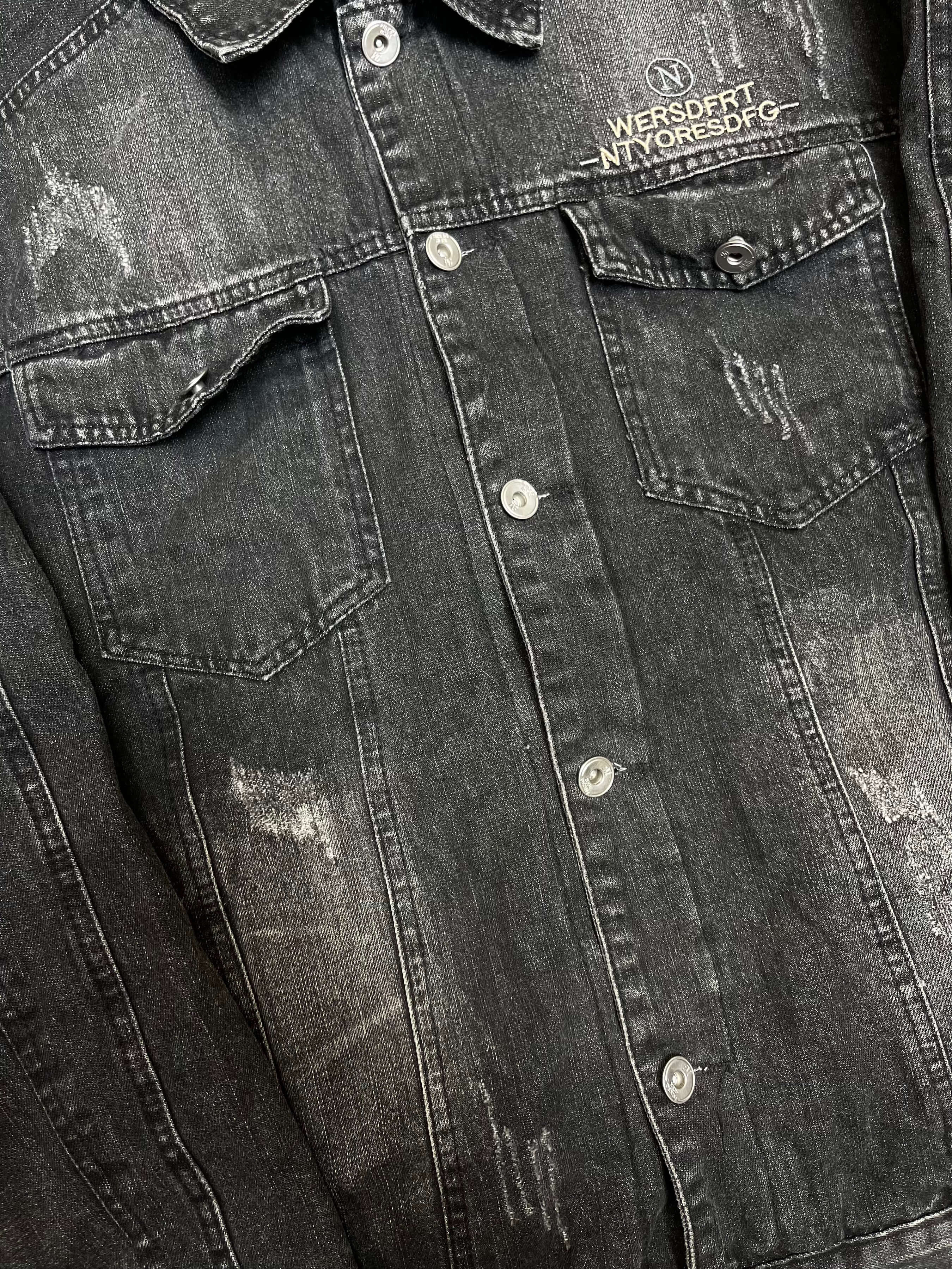 Faded Black Denim Jacket (S)
