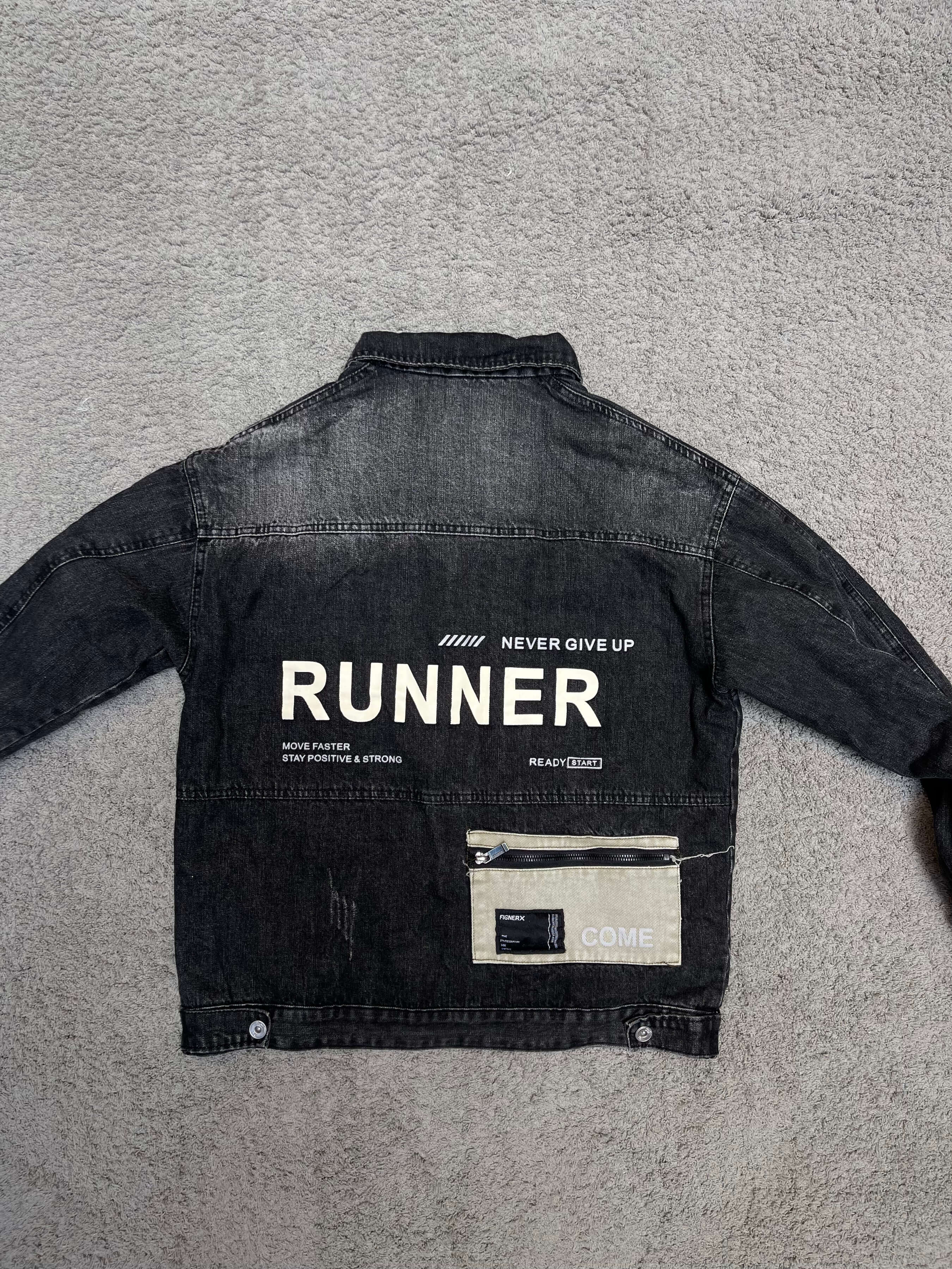 Faded Black Denim Jacket (S)