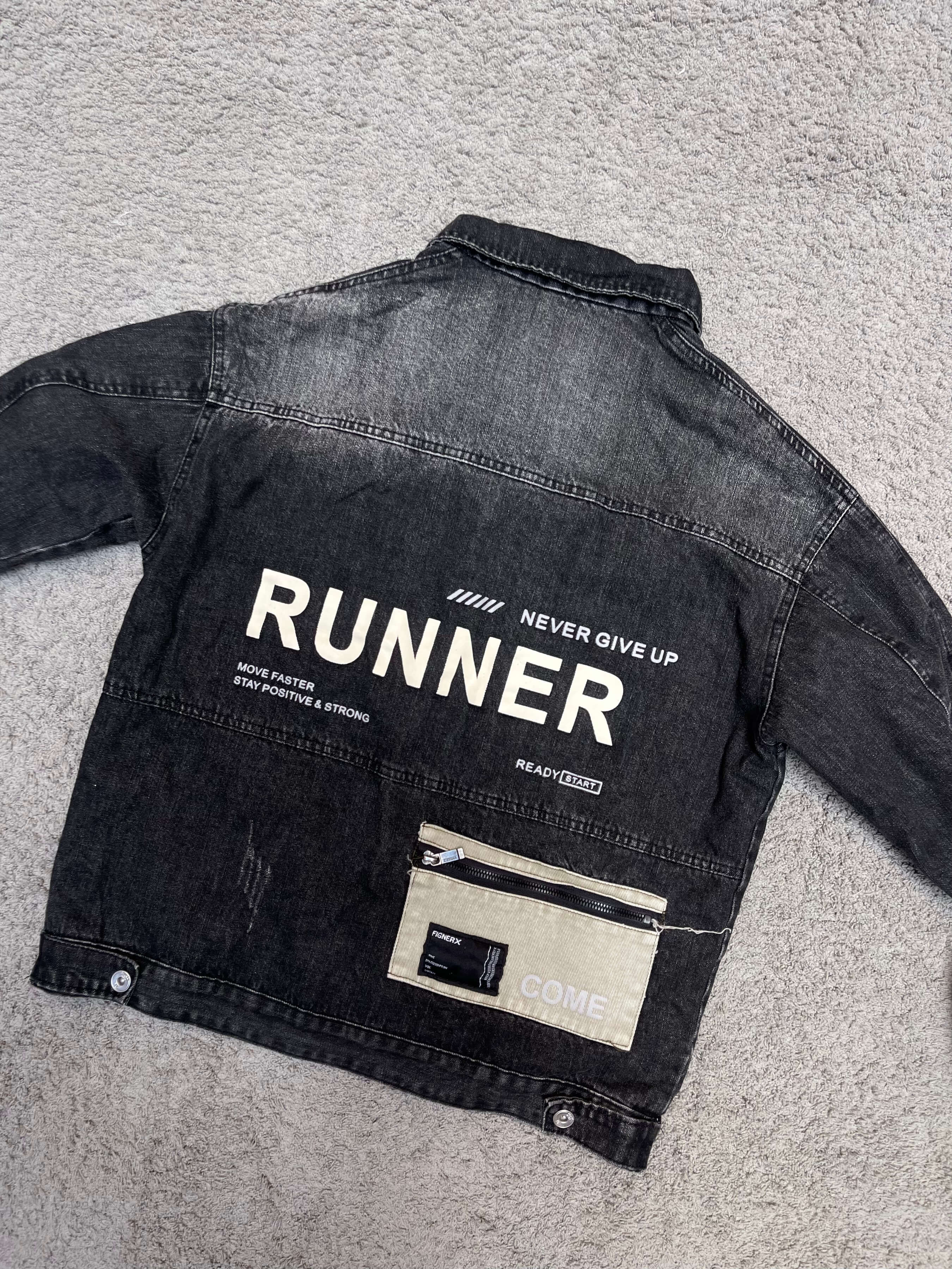 Faded Black Denim Jacket (S)