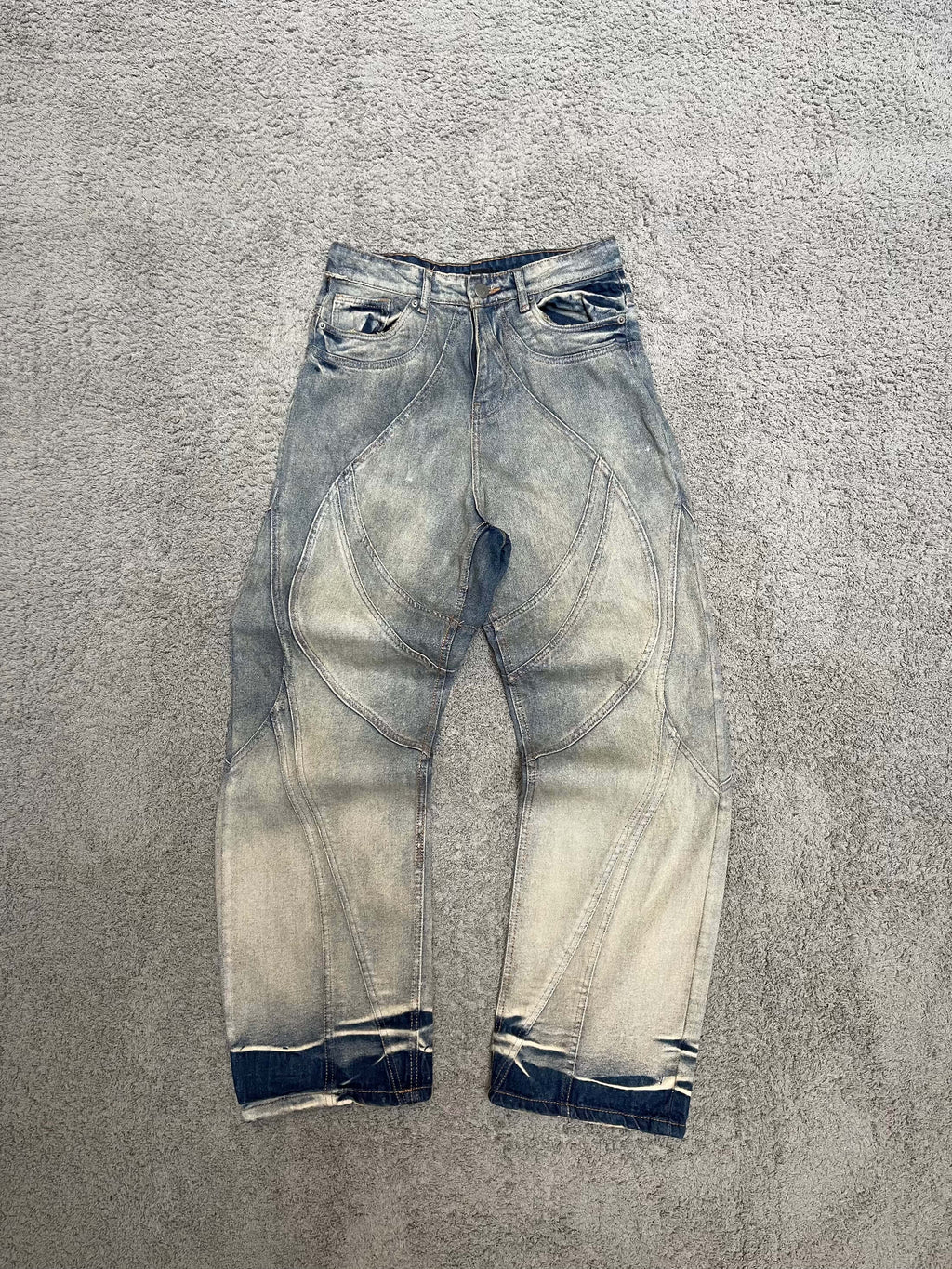 Novamen - Faded Panelled Jeans (30")