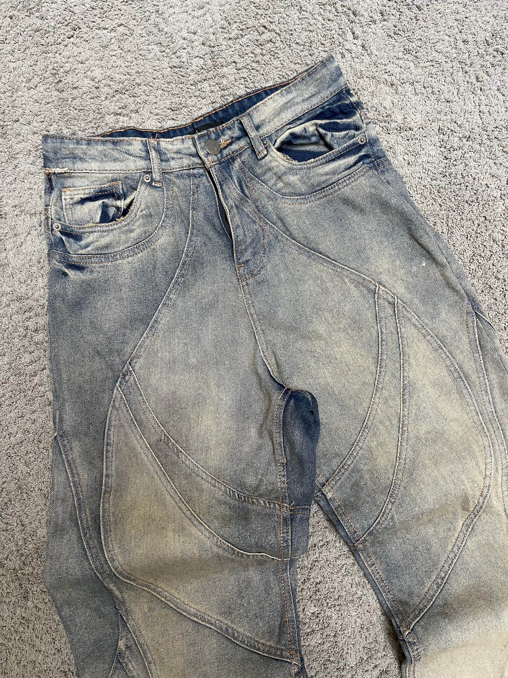 Novamen - Faded Panelled Jeans (30")