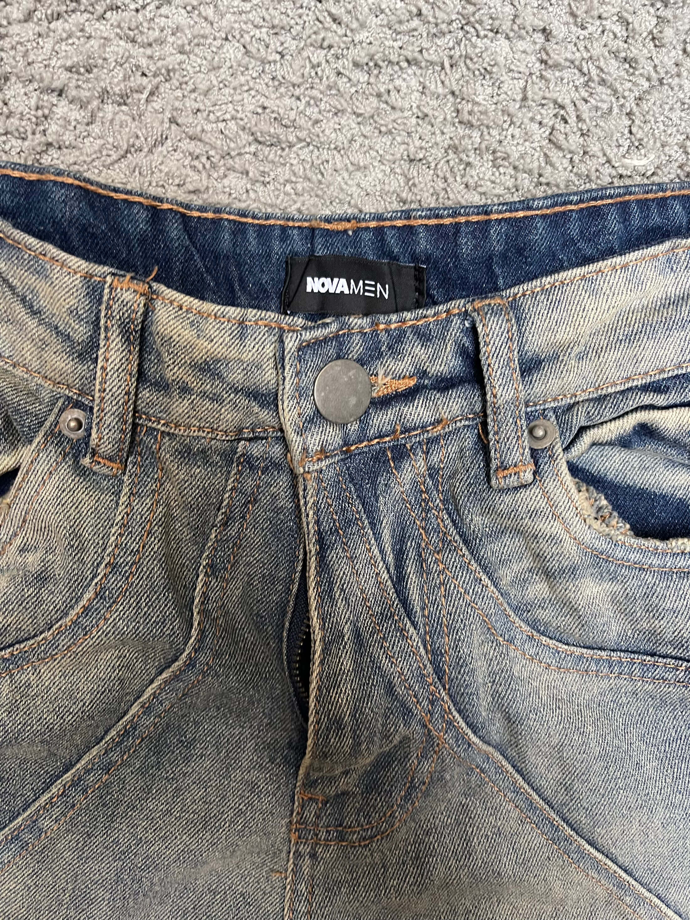 Novamen - Faded Panelled Jeans (30")