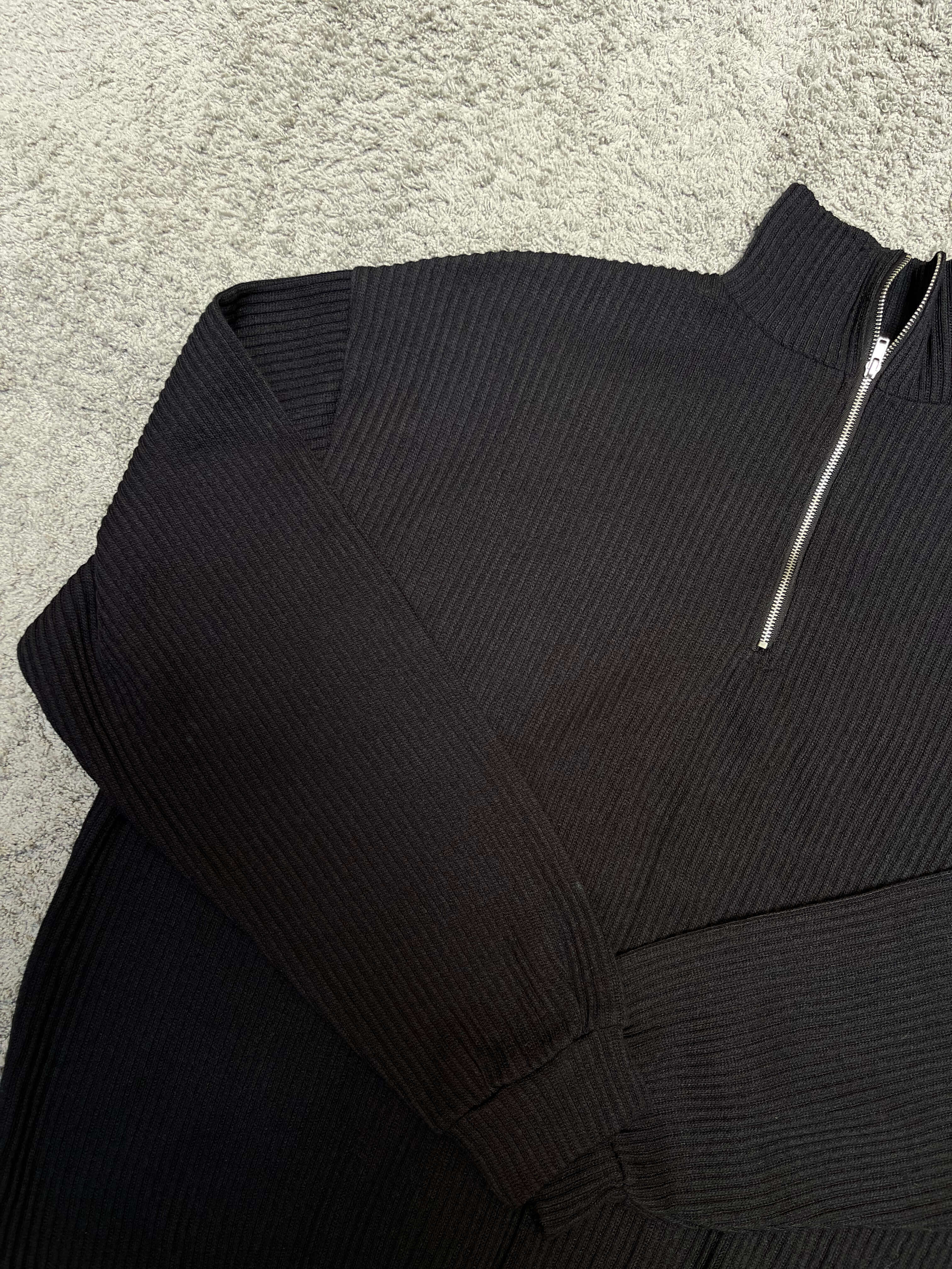 Shine Black Quarter Zipper (L)