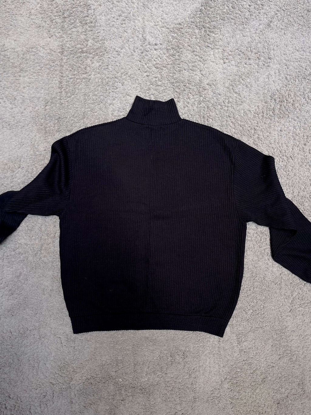 Shine Black Quarter Zipper (L)