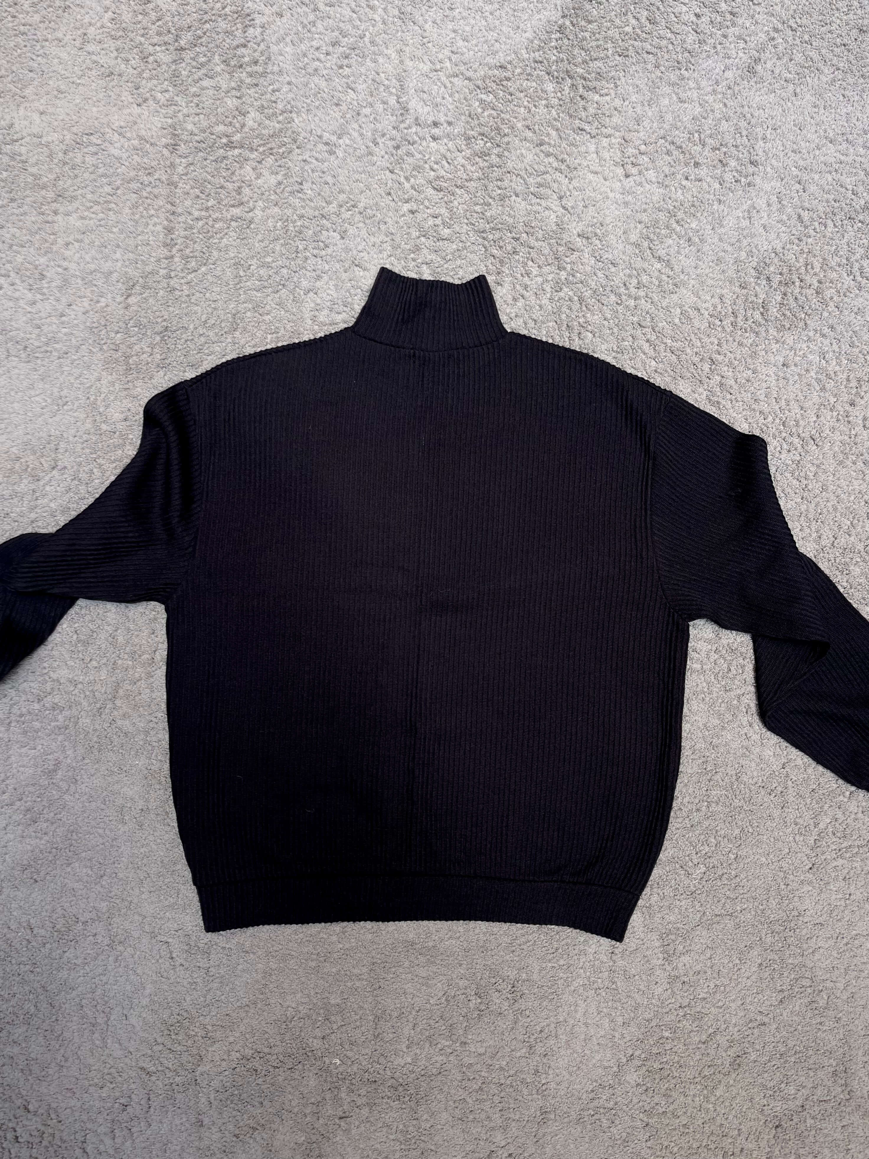 Shine Black Quarter Zipper (L)