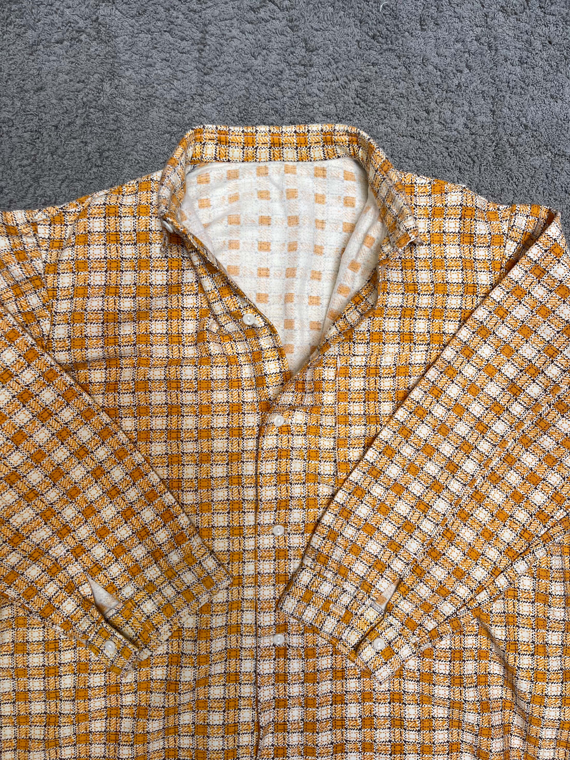 Textured checkered Overshirt (L)