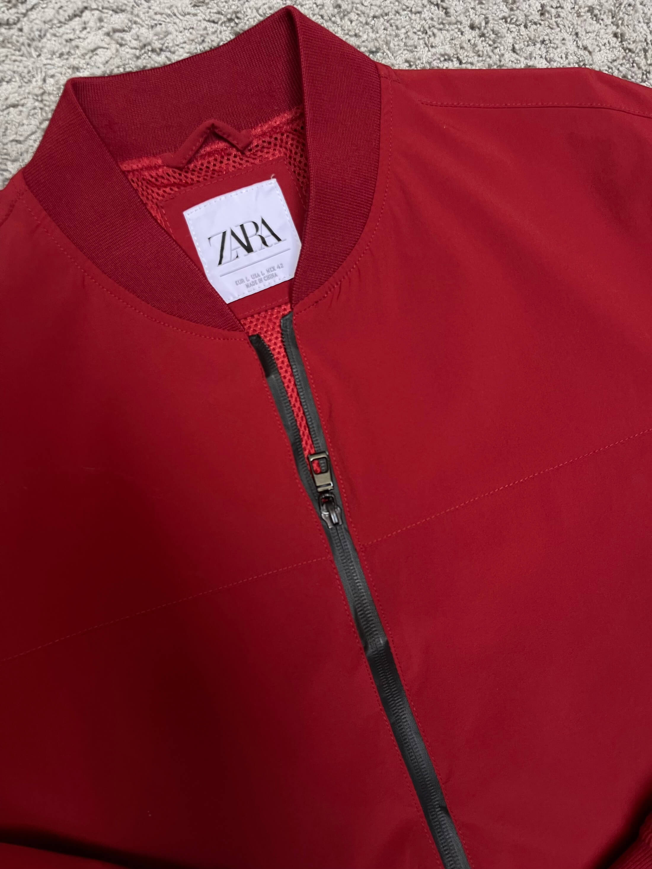 Zara - Red Zipper Jacket (M/L)
